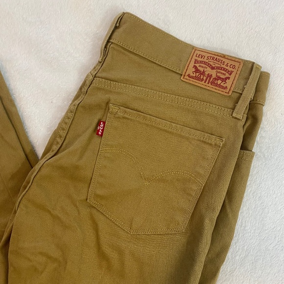 Women's Levis Dark Khaki Skinny Jeans - W29 L30 - Picture 2 of 7